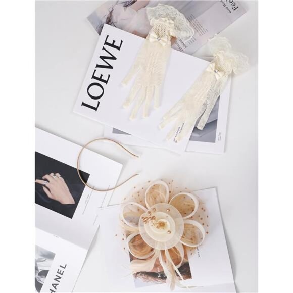 Hat Clip Hat Wedding Cocktail Tea Party Headwear and Short Lace - Picture 6 of 7